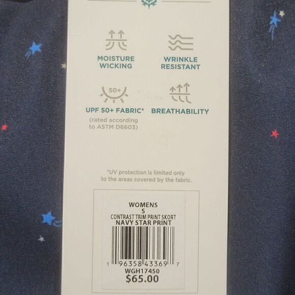 Lady Hagen Golf Skort Womens Size Small UPF 50 Stars Patriotic Pull On Skirt NEW - Picture 10 of 13